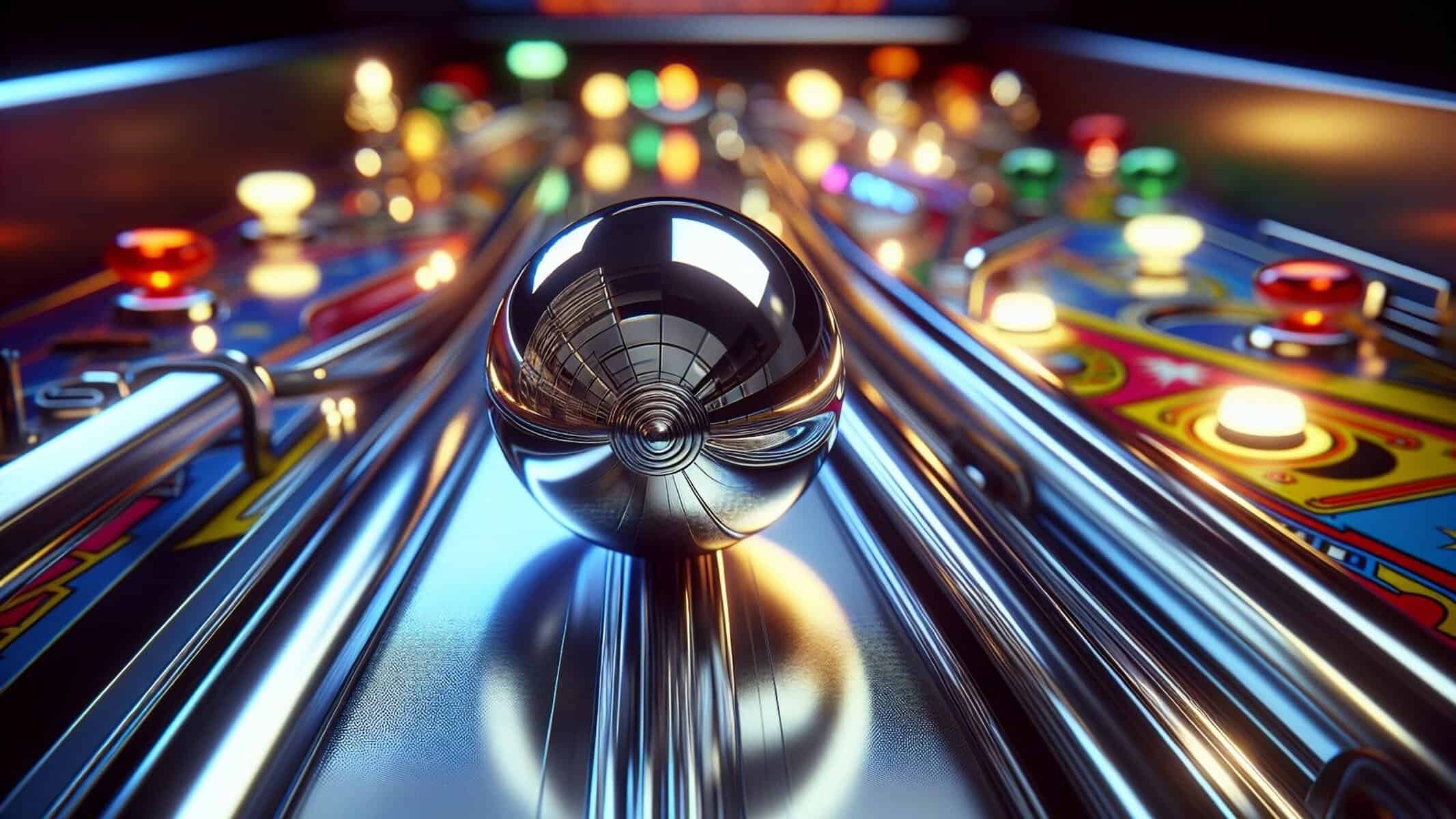 Pinball game in an arcade.