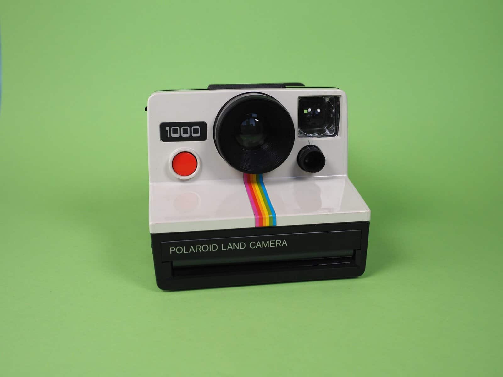 A Polaroid camera.