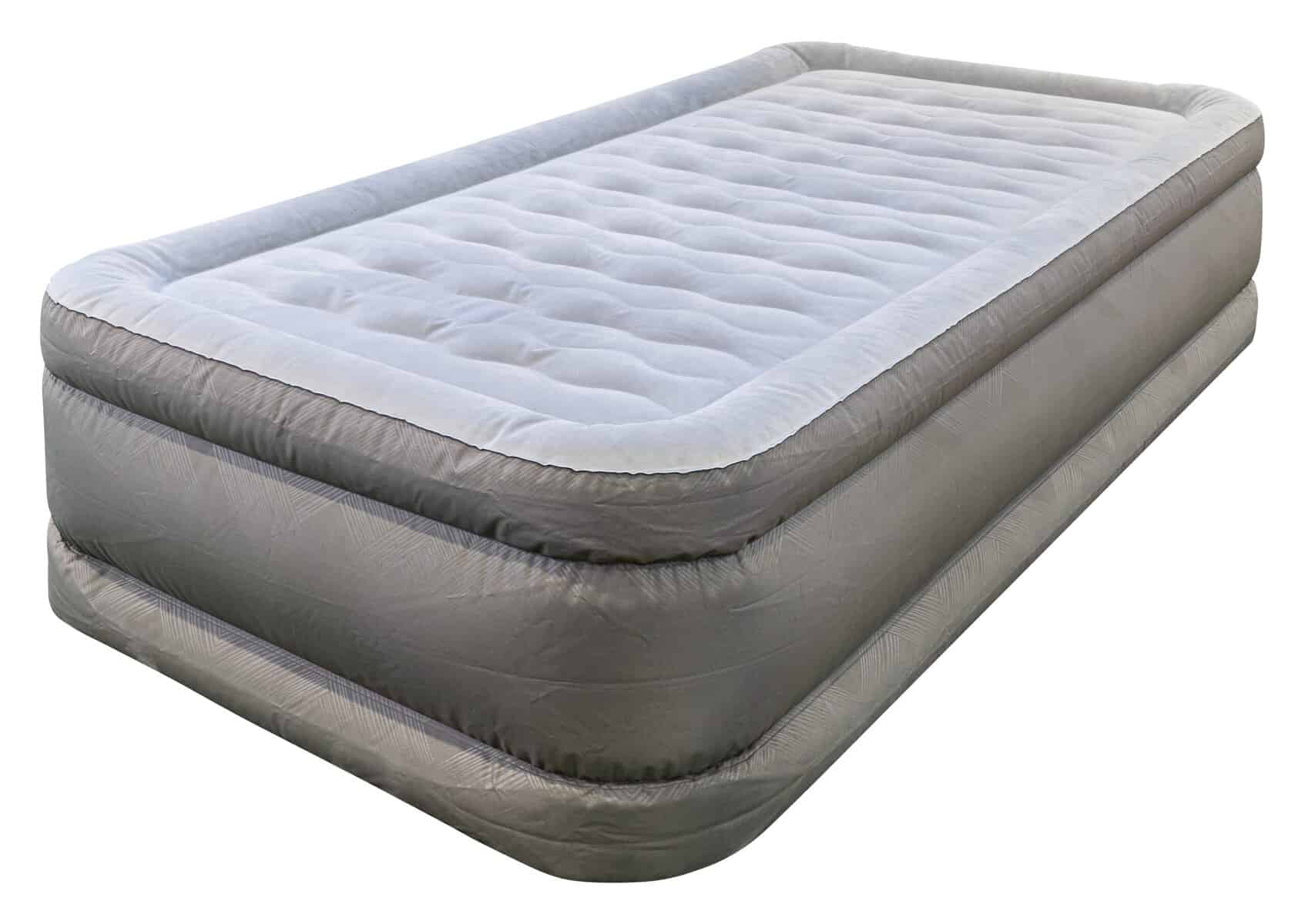 An inflatable air mattress.