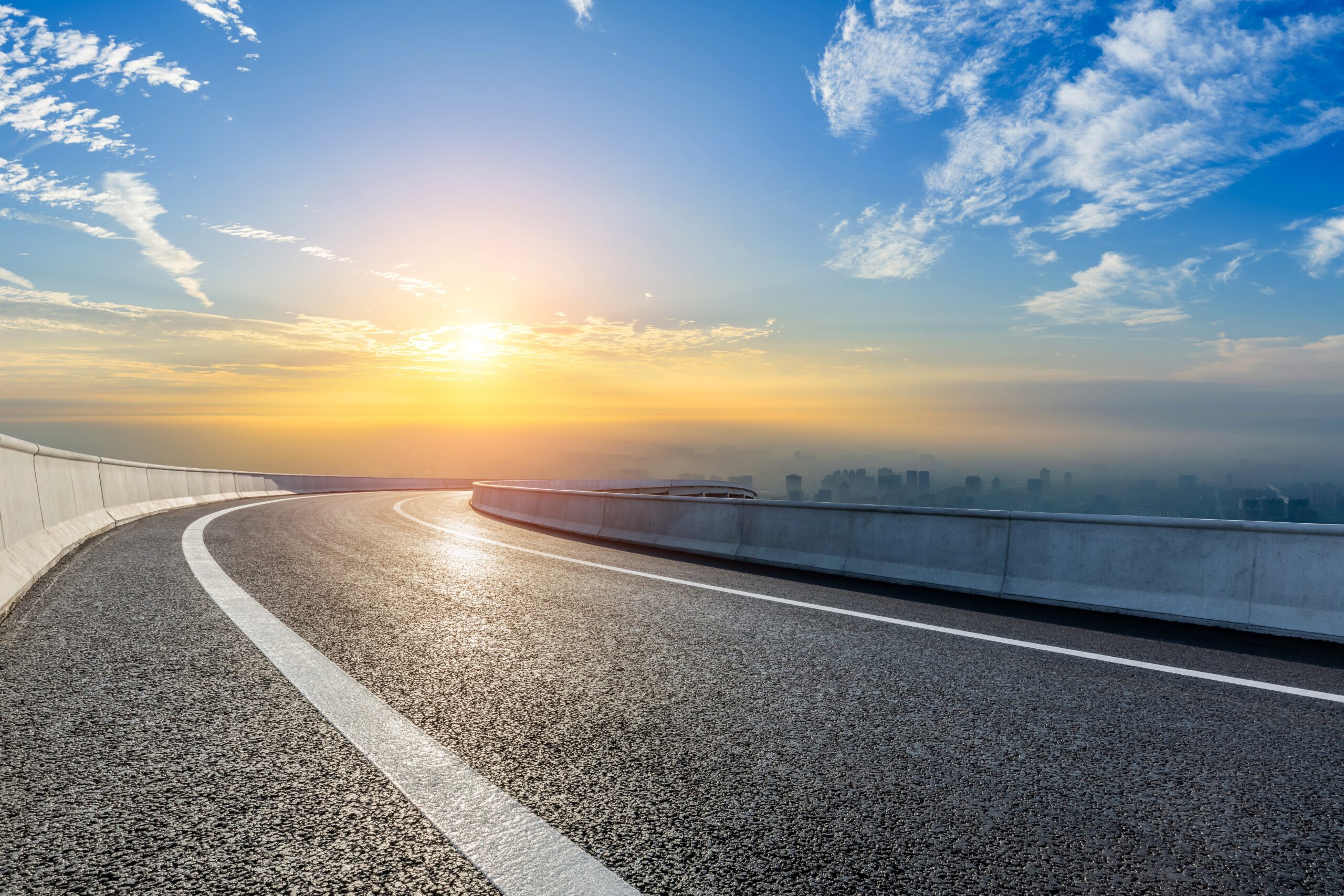 Wide open roadway.
