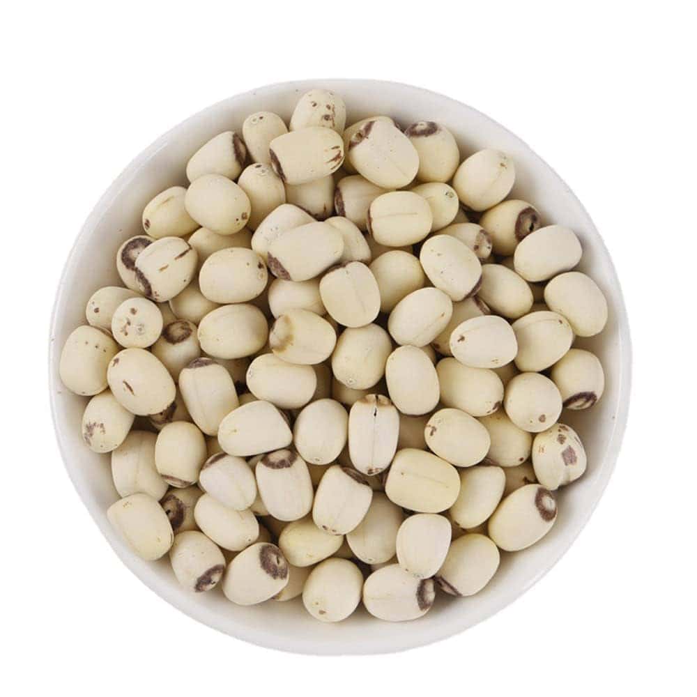 Lotus seeds in a bowl. 