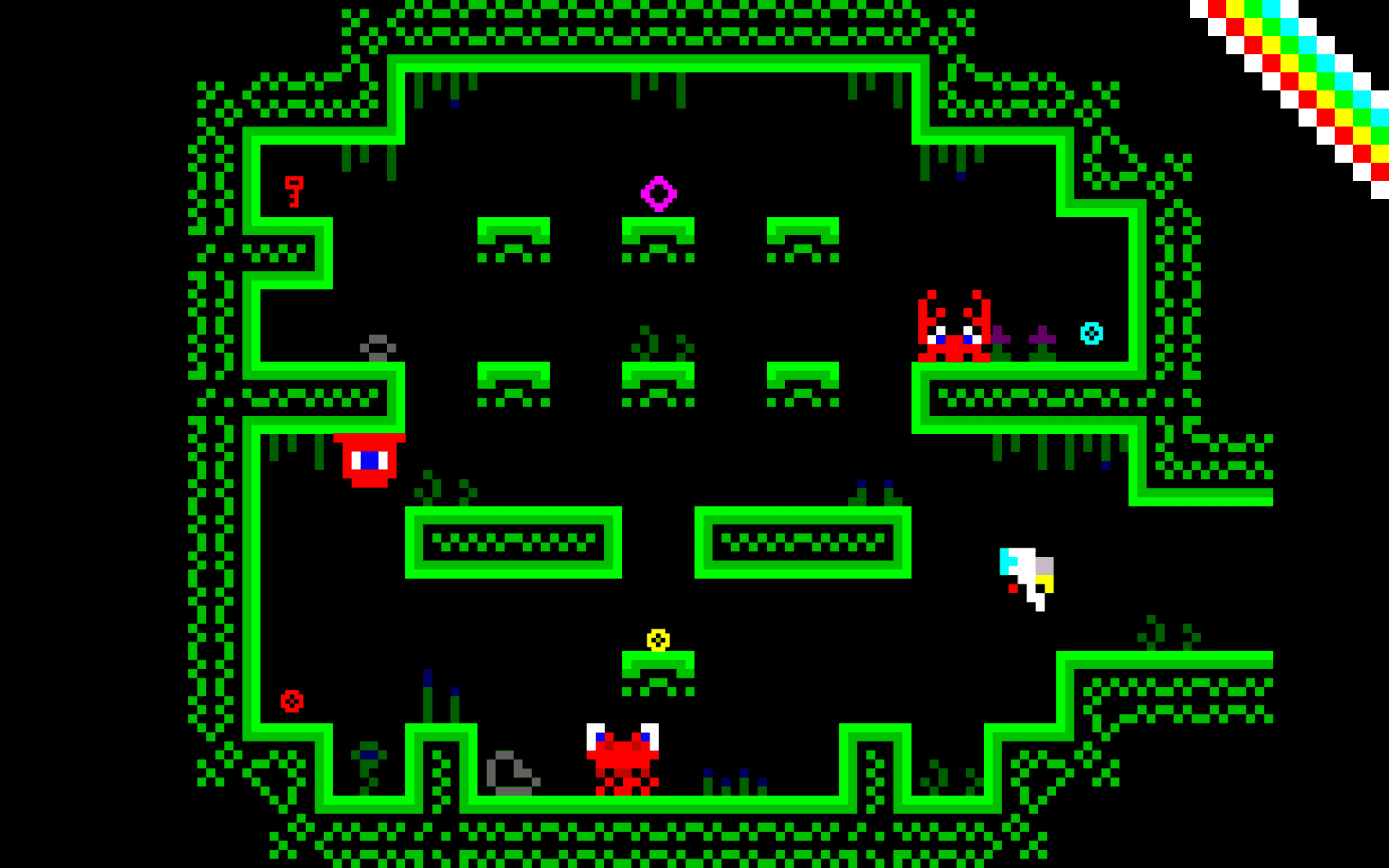 8-Bit Video Games on a screen.