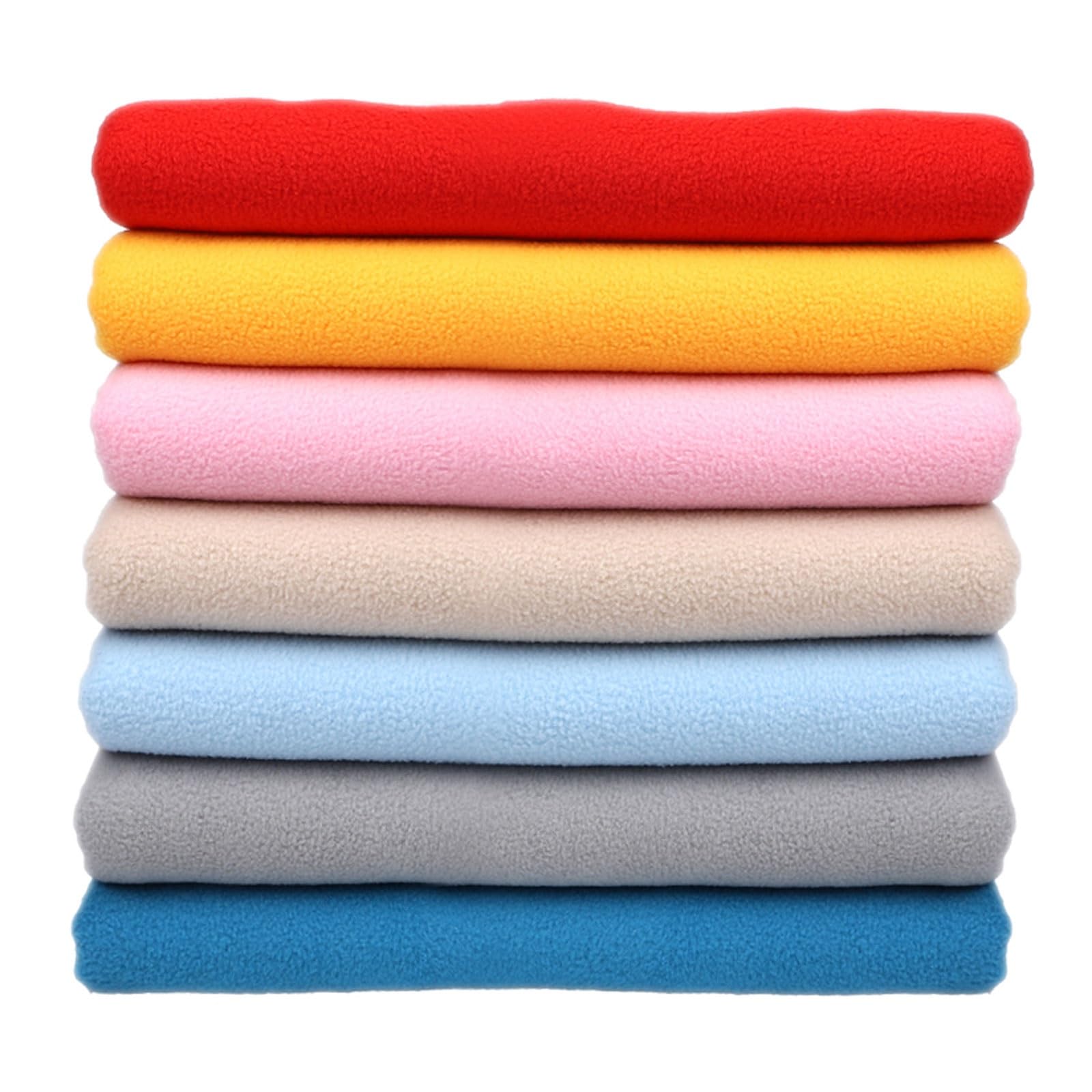 A stack of colorful fleece.