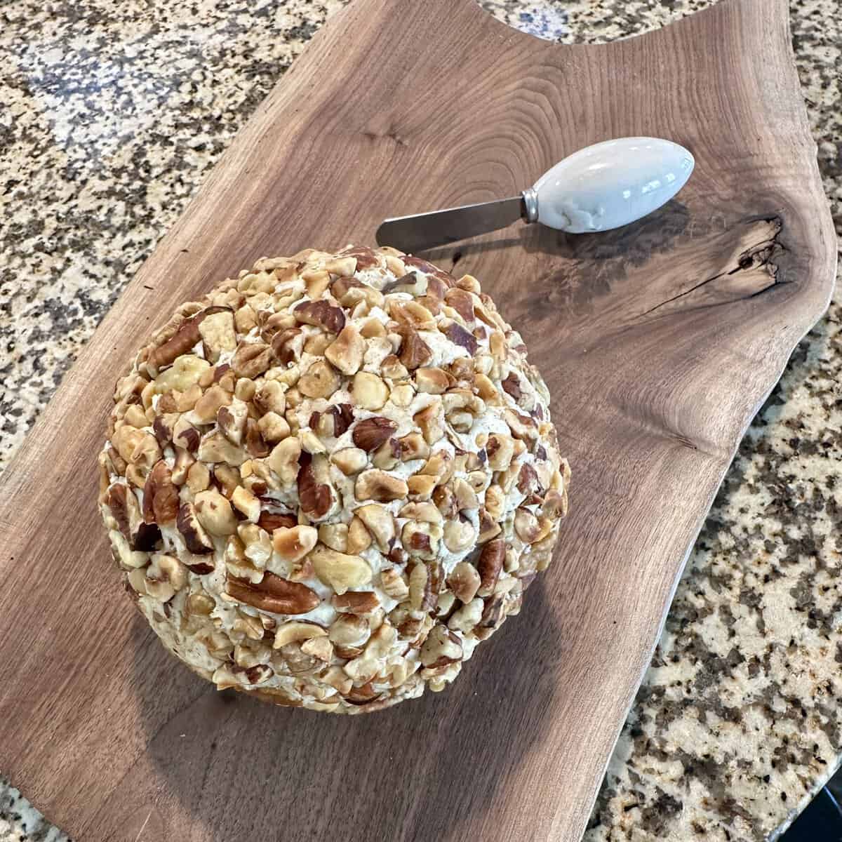 A cheese ball appetizer.