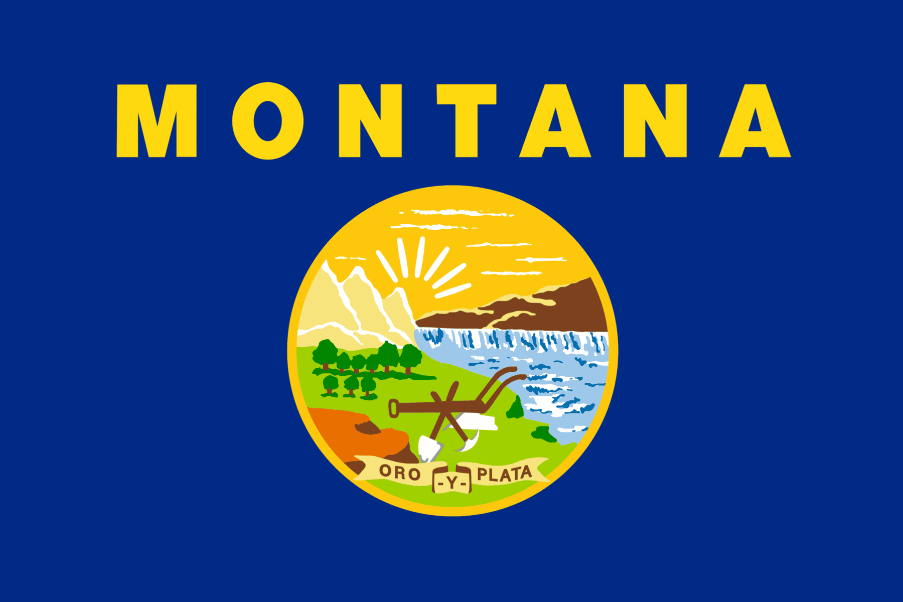 Flag of the state of Montana.