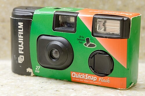 A vintage Fuji digital camera.