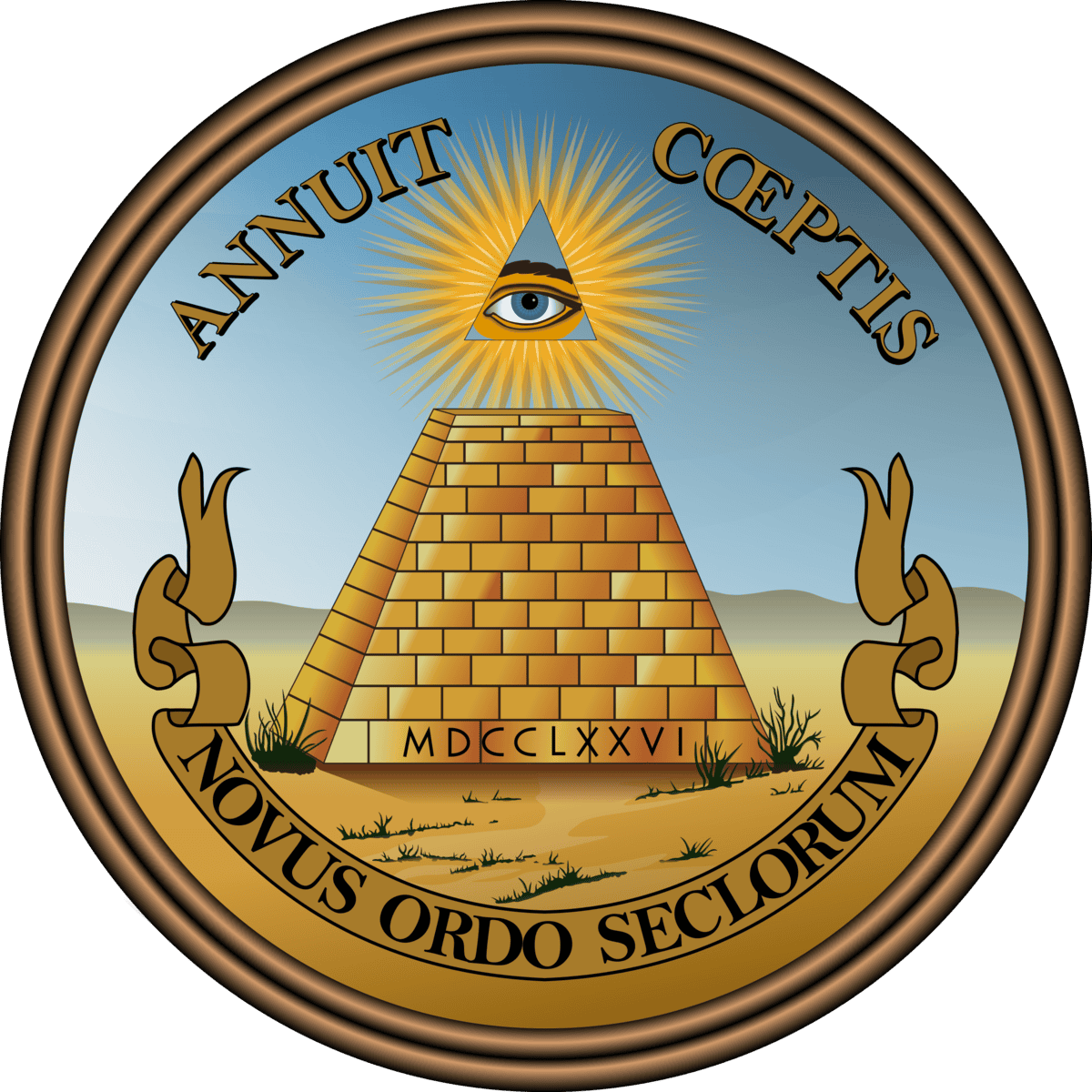 The New World Order seal.