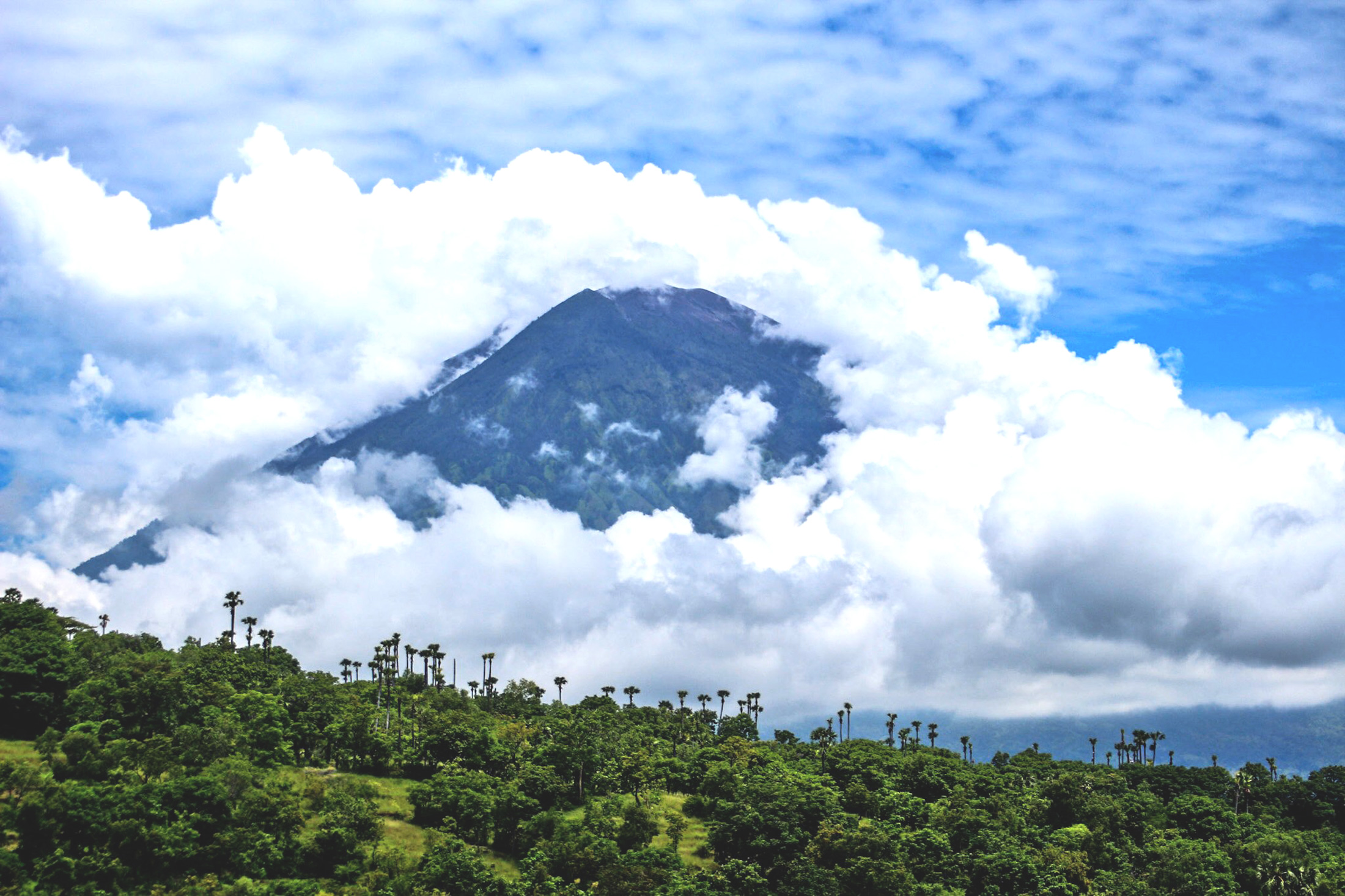 Mount Agung, Bali volcano.