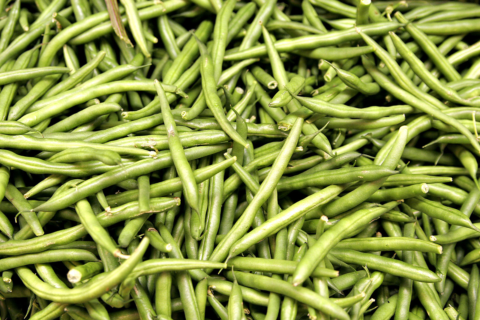 A mound of green beans.