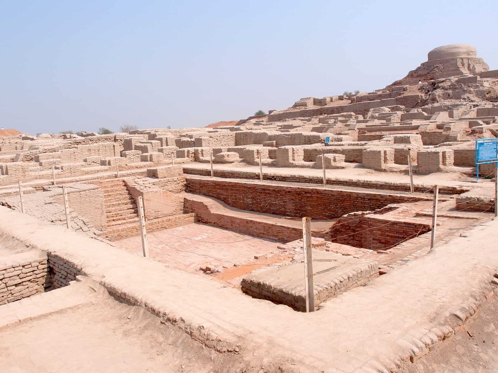 Ruins of Mohenjo-daro on the Indus River in Pakista.