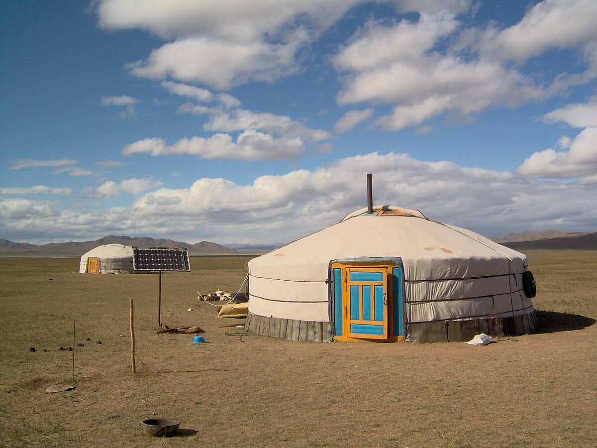 A Mongolian ger tent.