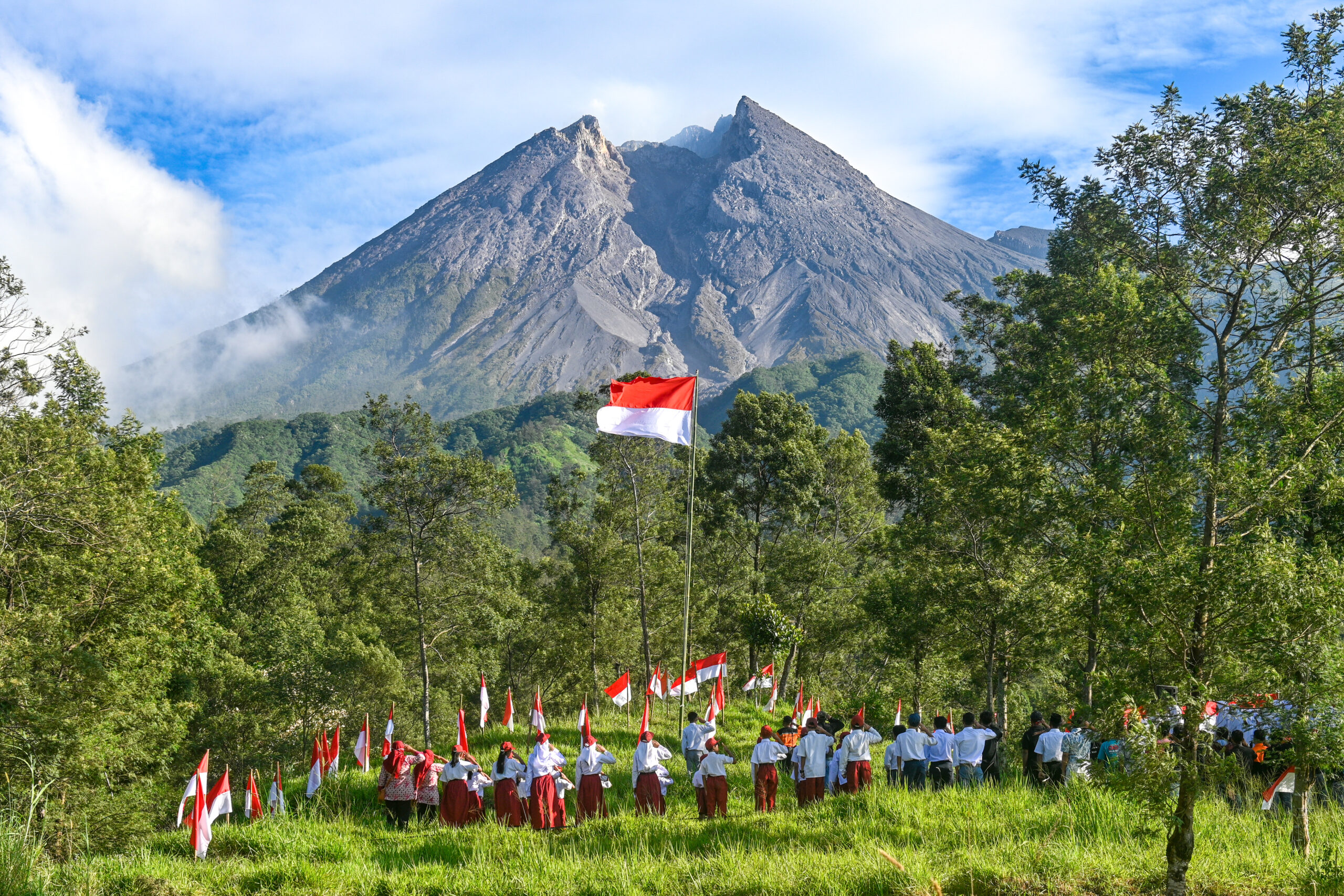 Mount Merapi, Indonesia volcano.