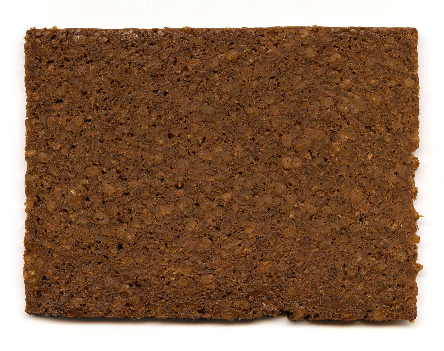 A piece of Pumpernickel bread.