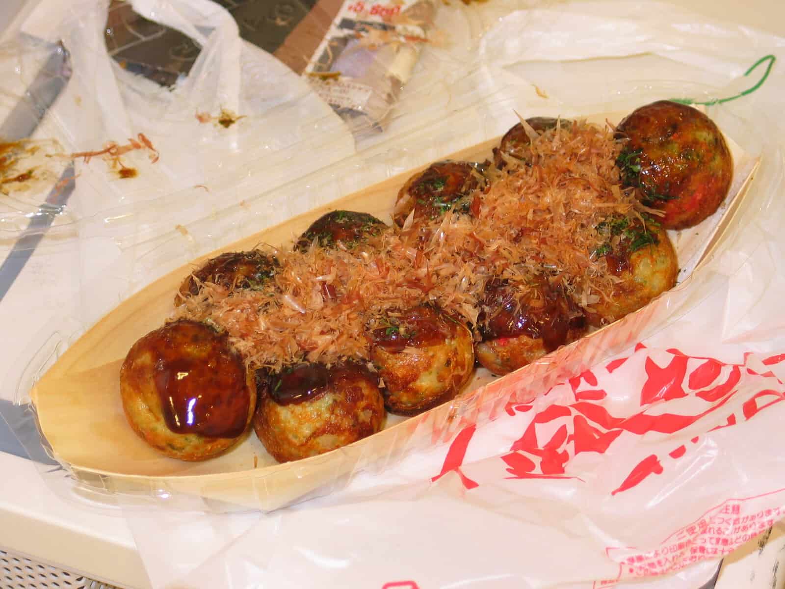 The Japanese street food Takoyaki.