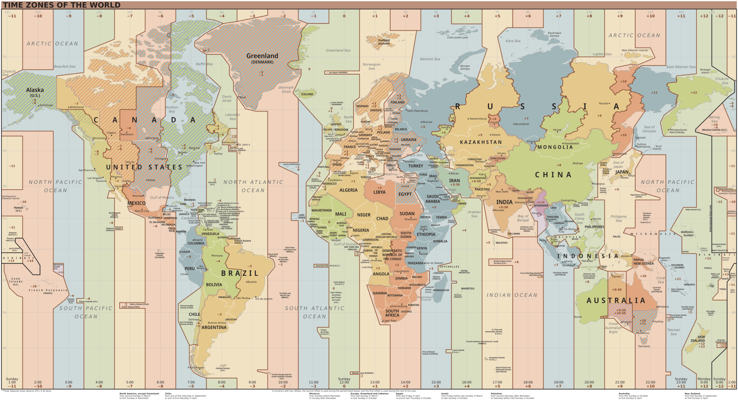 World Time Zones Map.