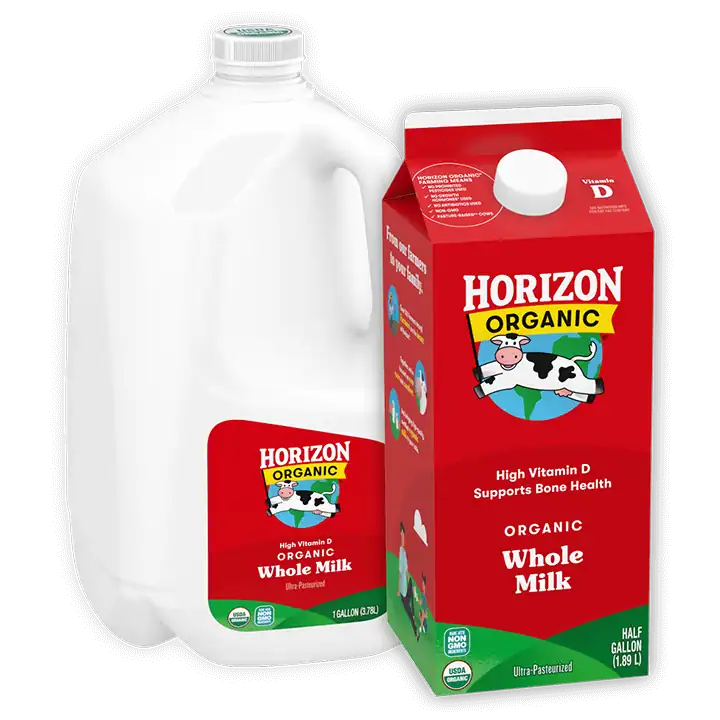 Carton of Horizon organic whole milk.