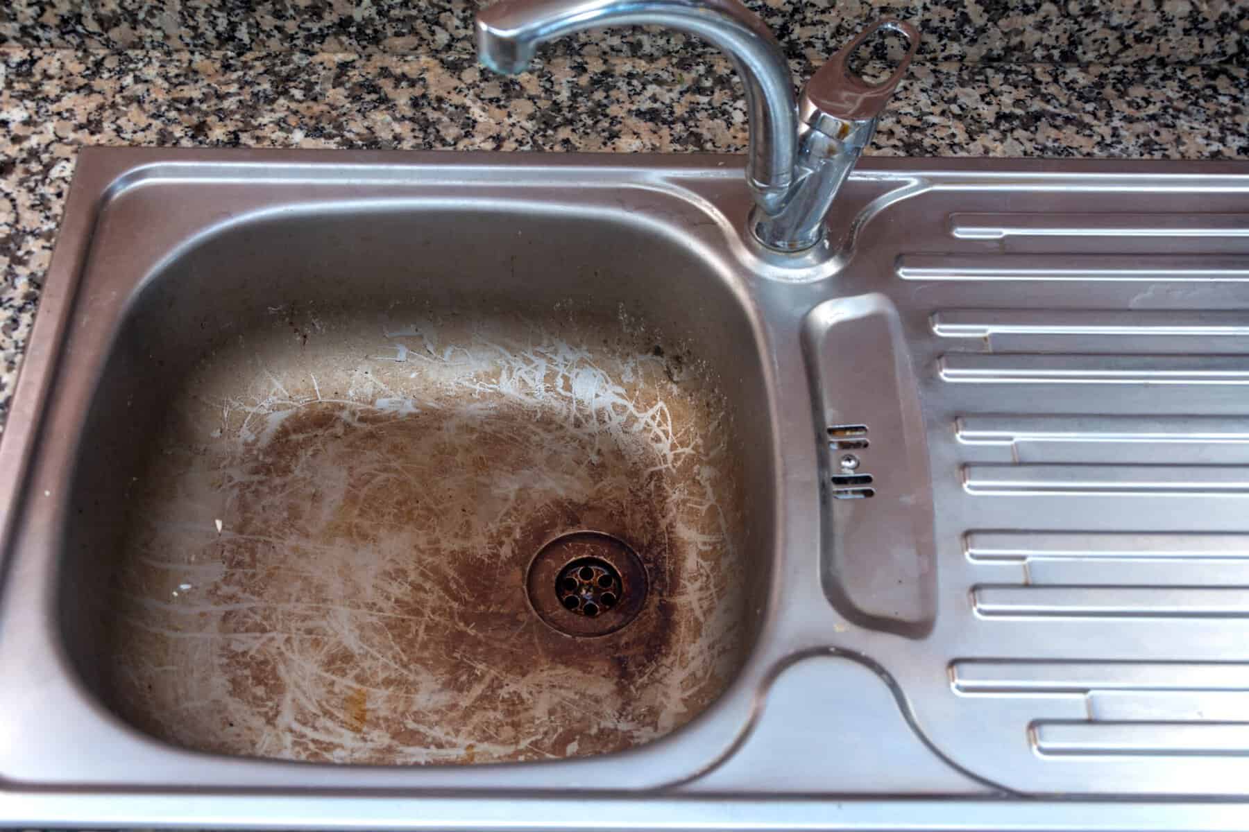 A dirty sink.