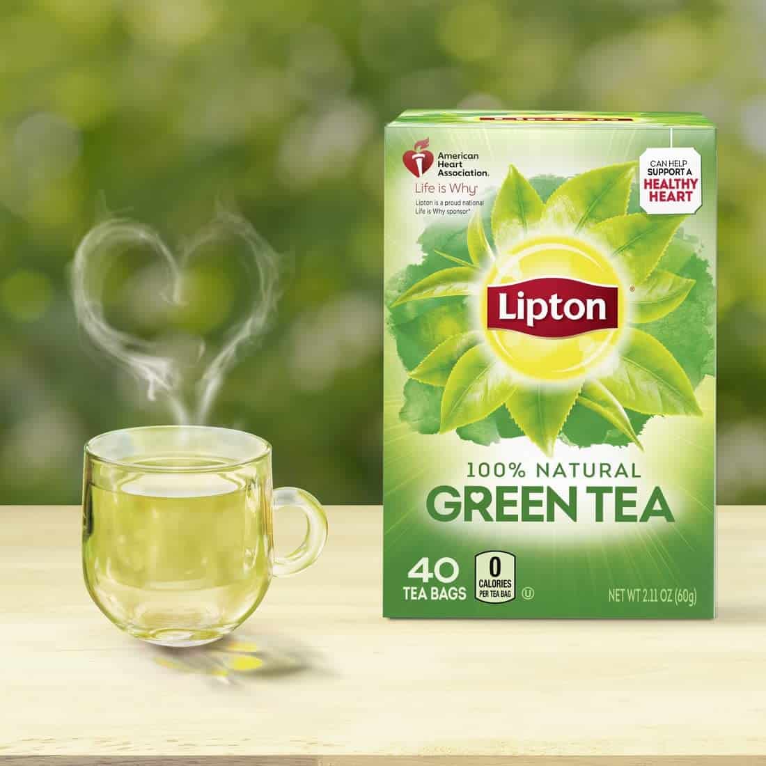 Lipton green teabags.