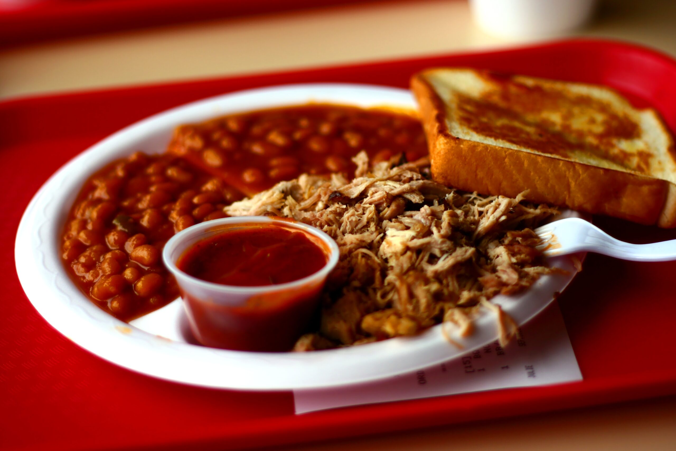 A plate of BBQ.