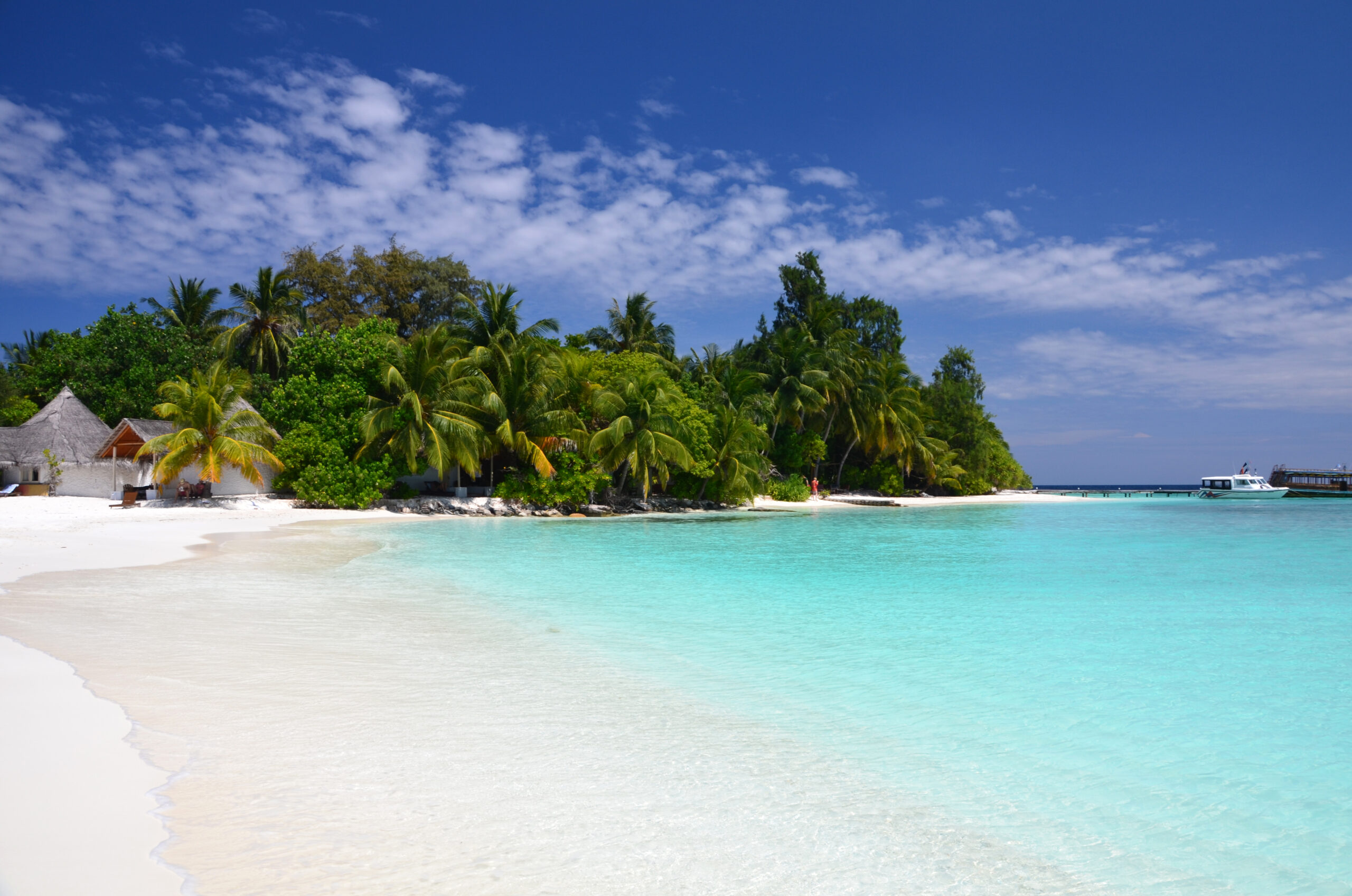 A beach of Bathala island, Maldives.