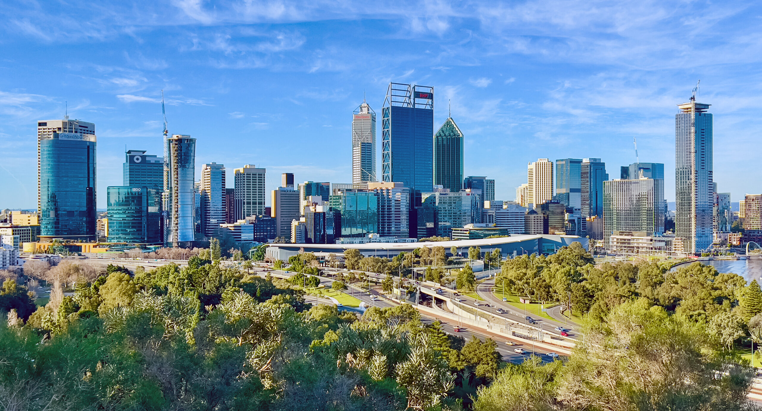 The Perth, Australia skyline.