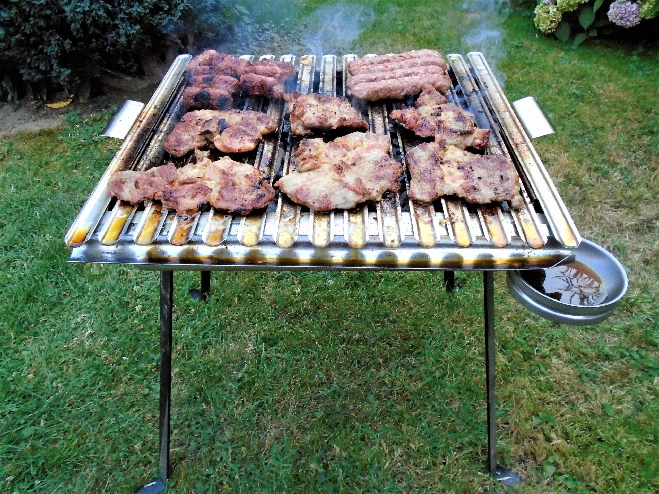 BBQ meat on a grill.