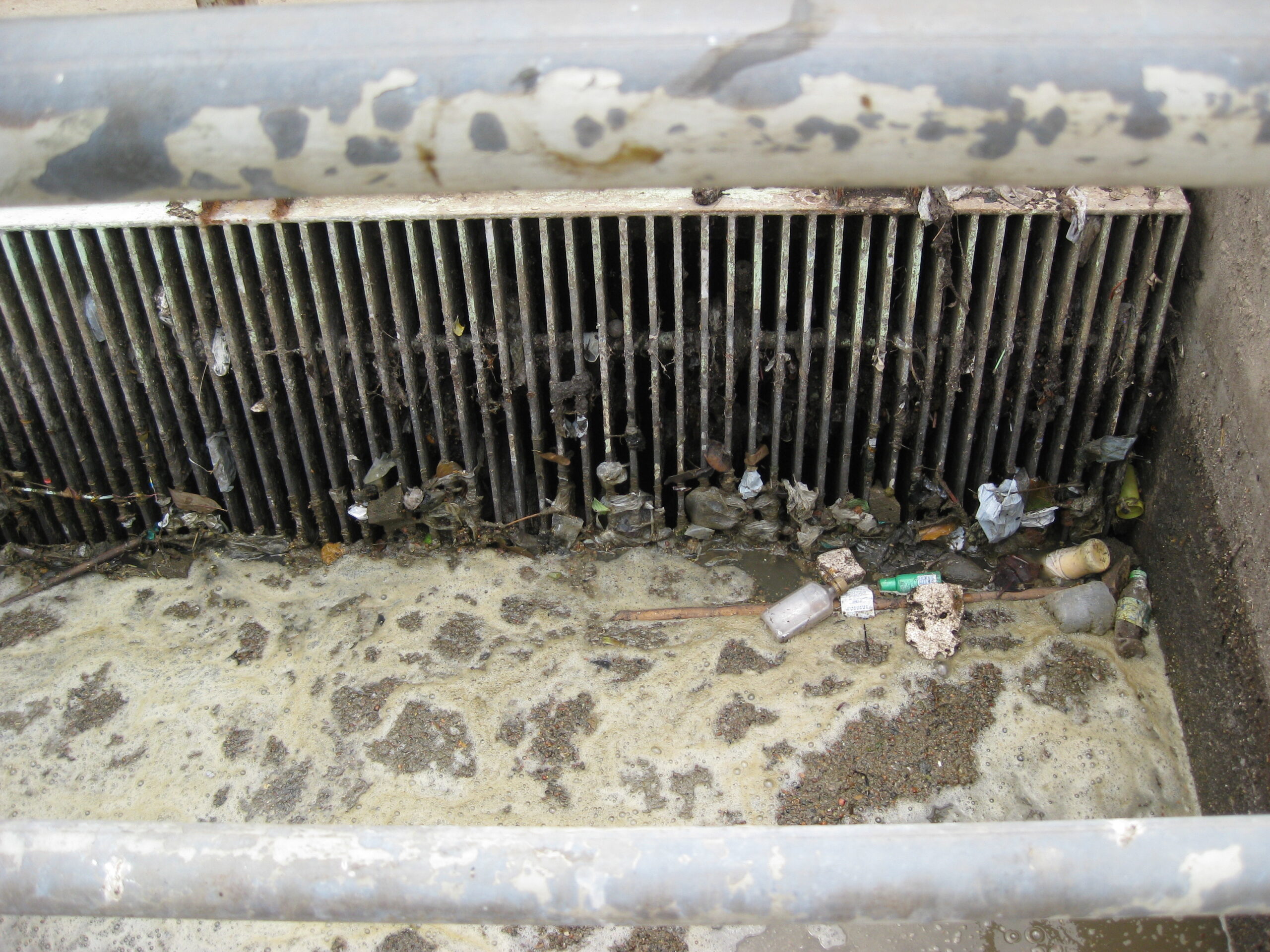 Sewage at a treatment plant.