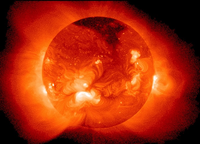 The sun as fusion fuel.