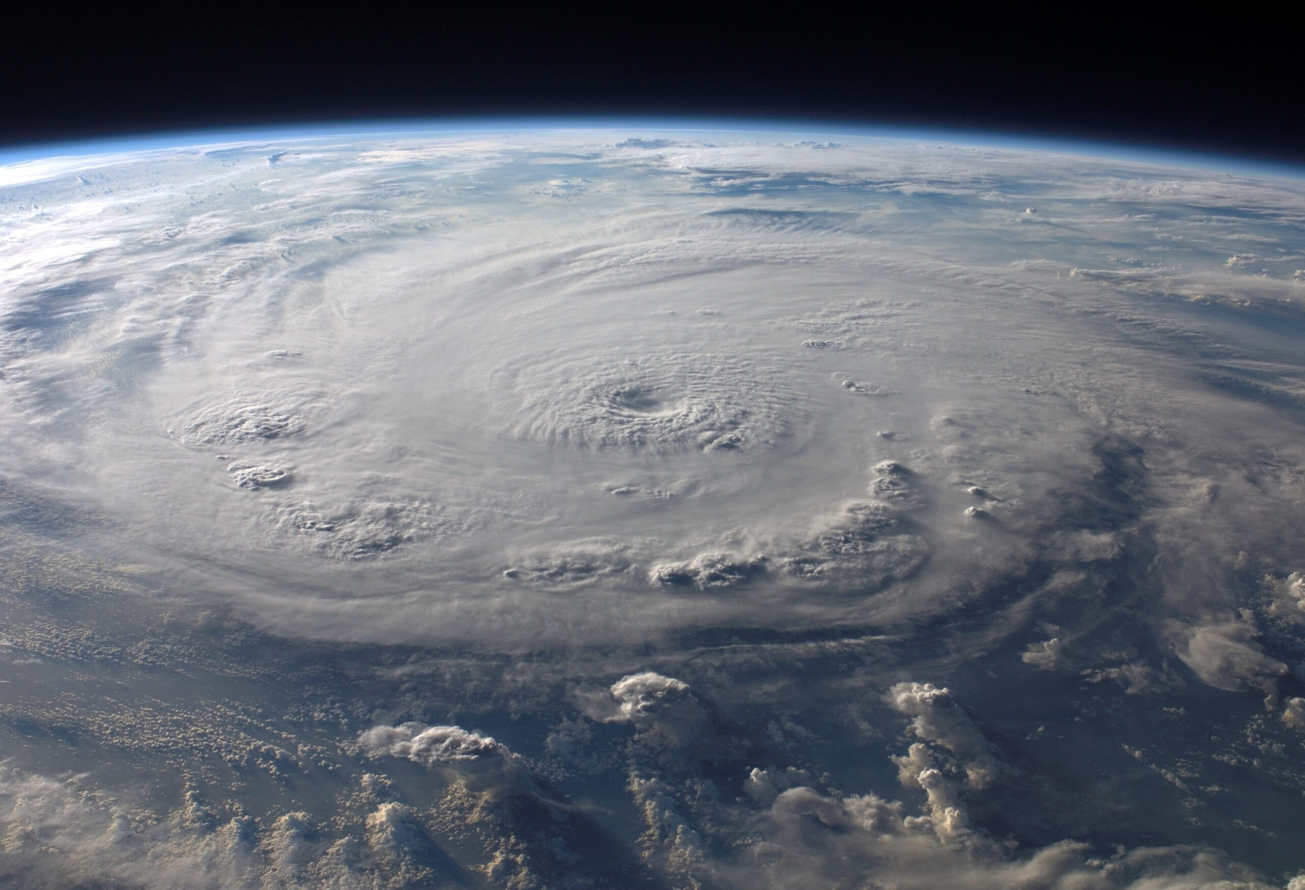 Satellite image of Hurricane Katrina.
