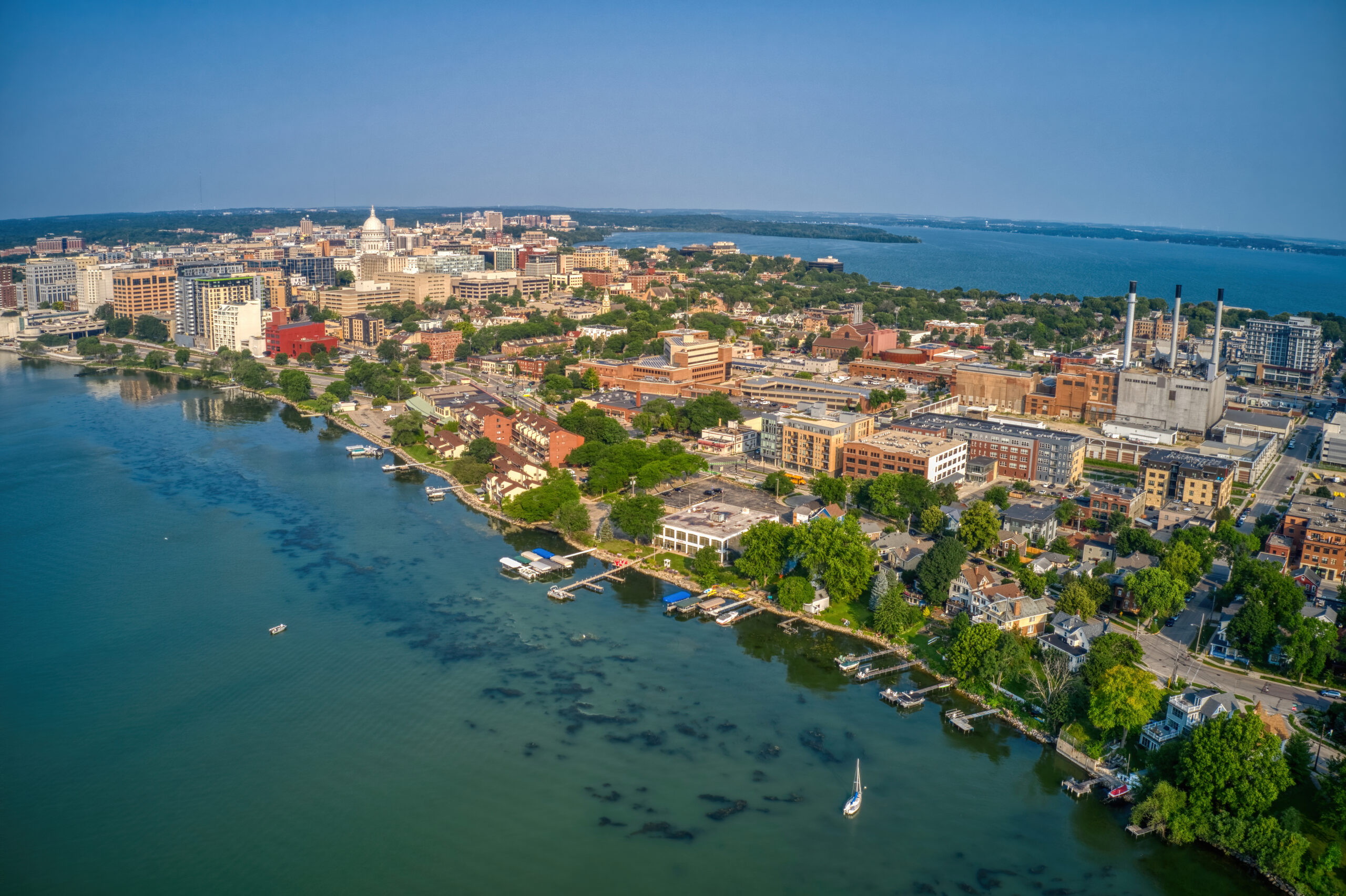 View of downtown Madison, Wisconsin.