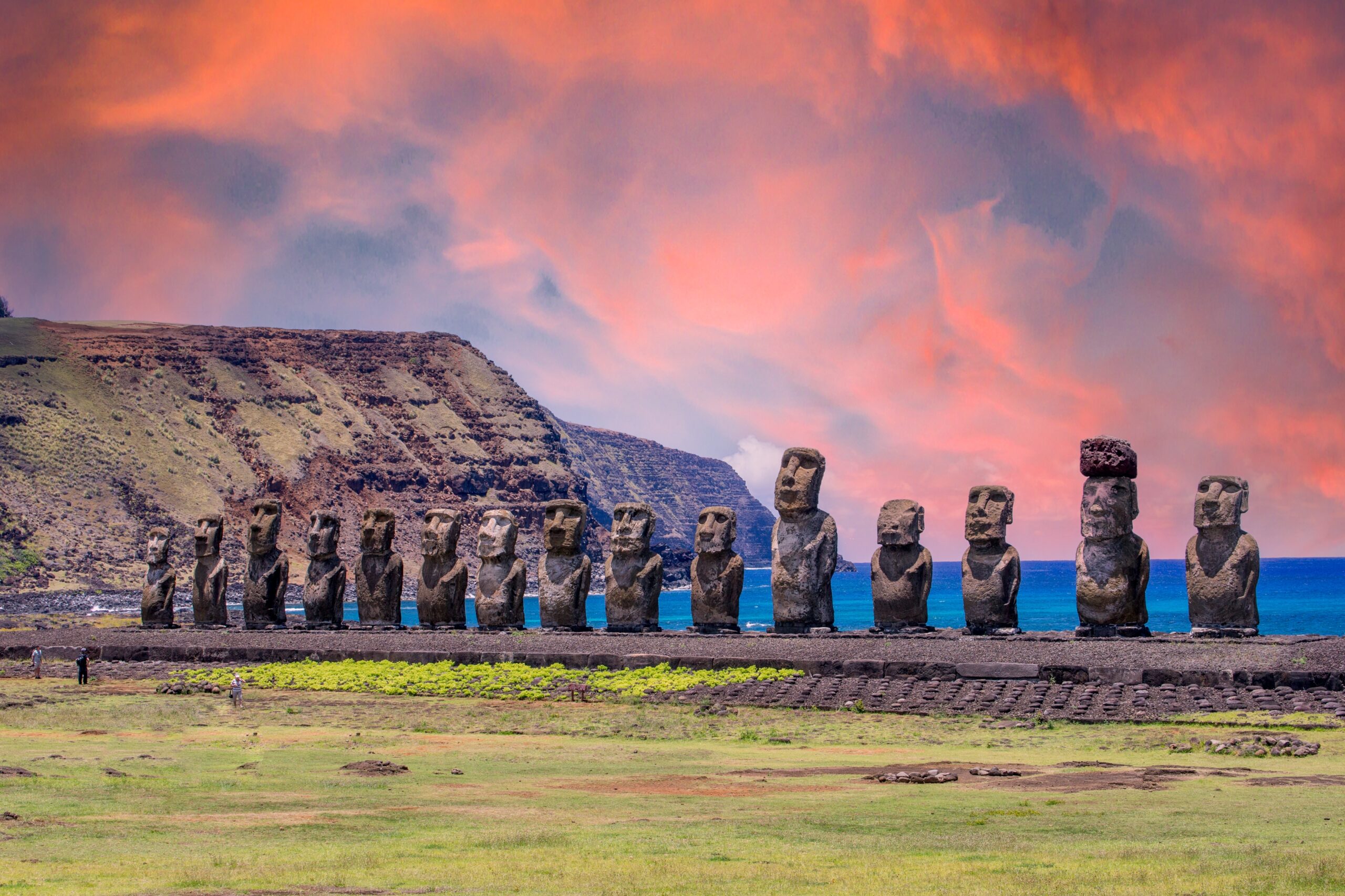 Moai Statues in Easter Island.