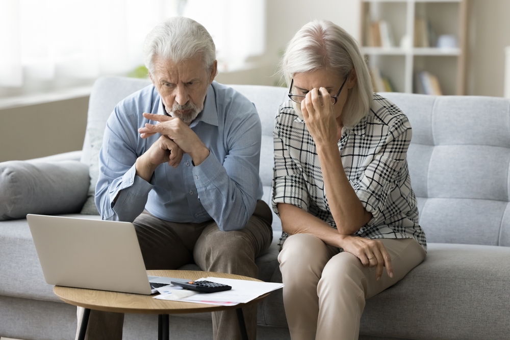 Retired husband and wife worried about their finances