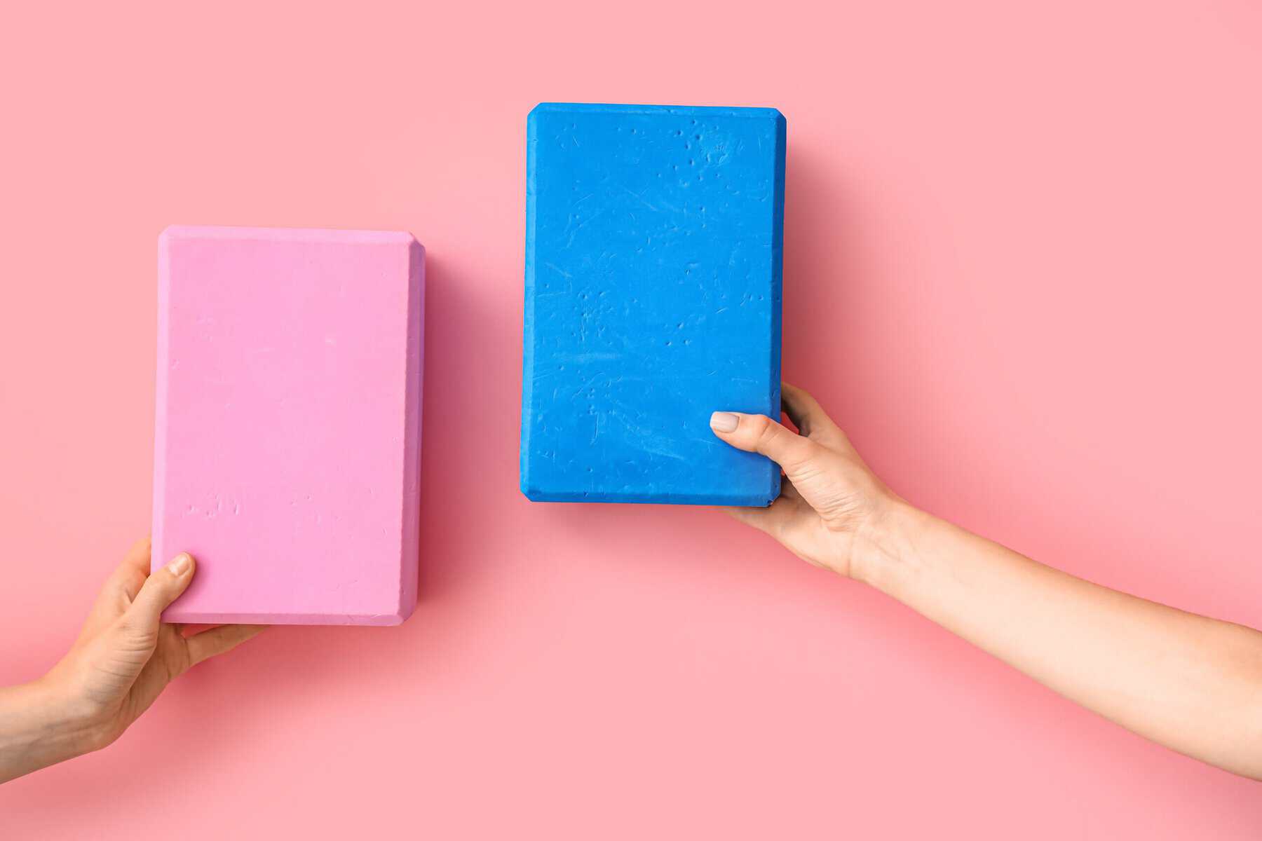 Foam yoga blocks.