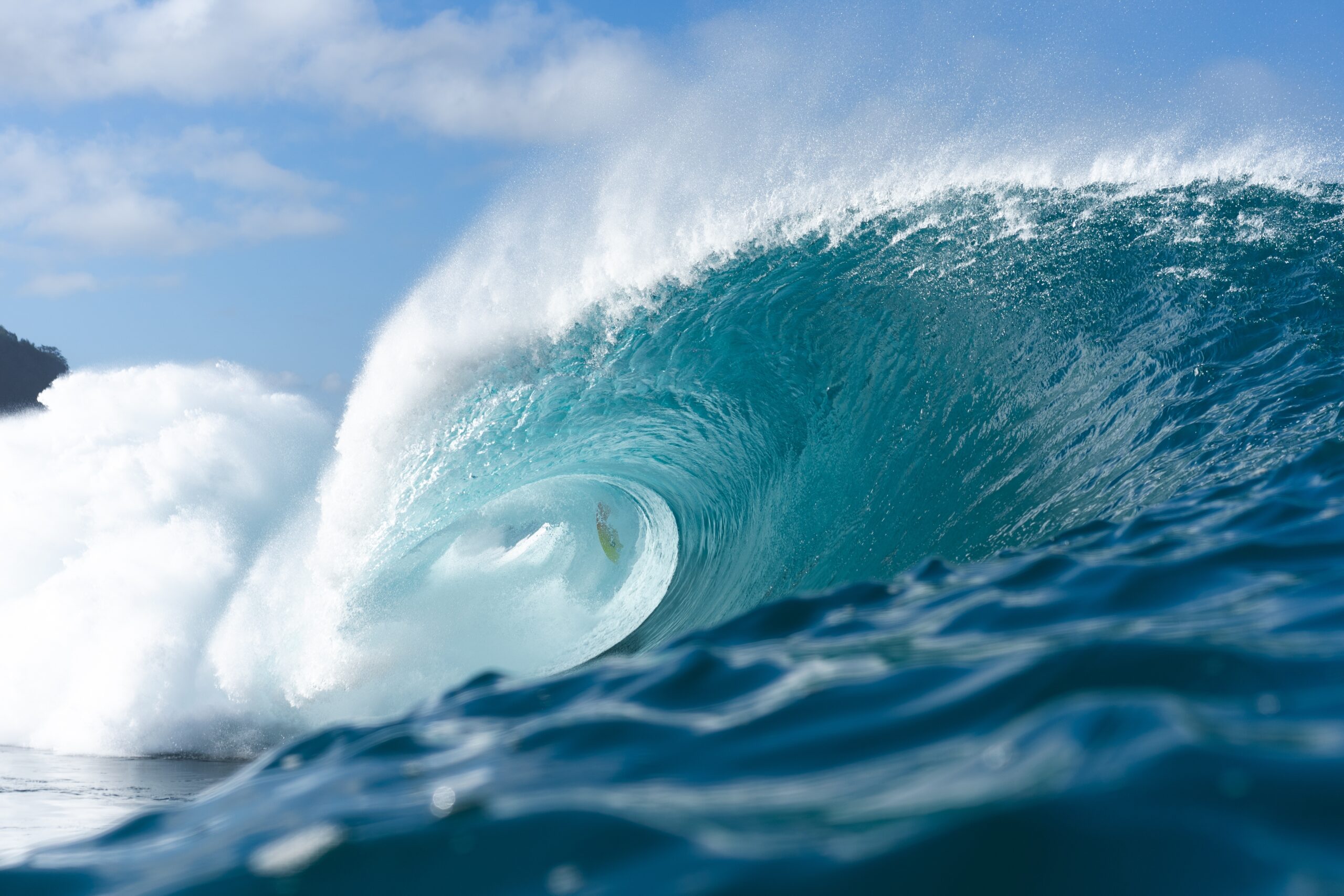 The massive waves of an ocean.