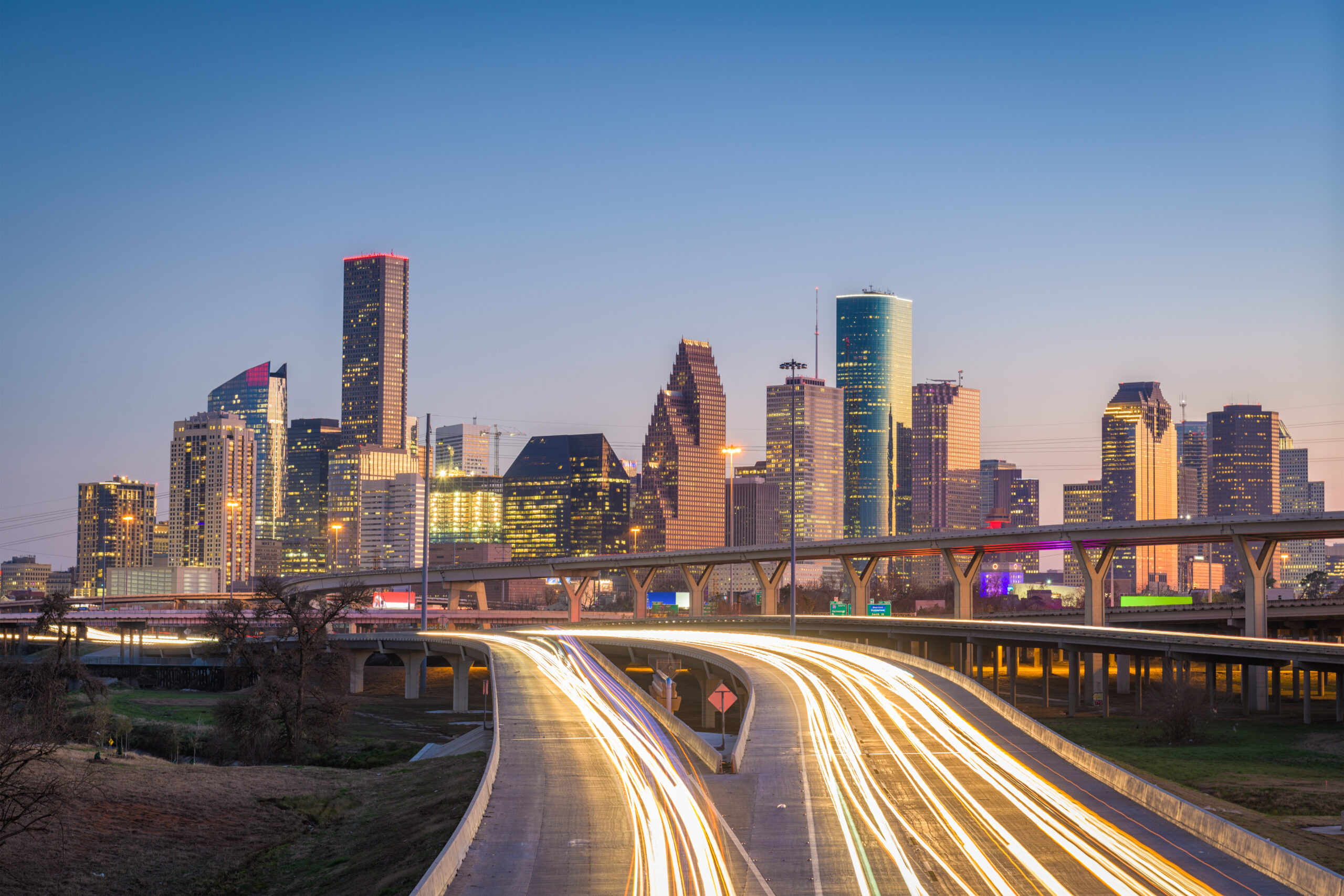 Houston, Texas, USA downtown city skyline.