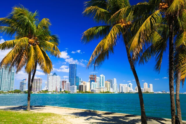 Beautiful Miami Florida beach.