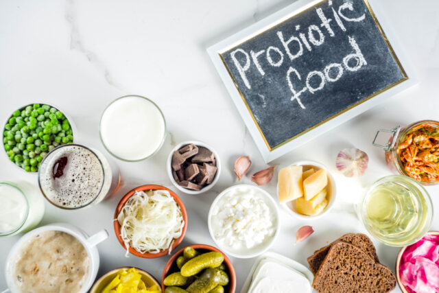 Healthy Probiotic and fermented food sources.