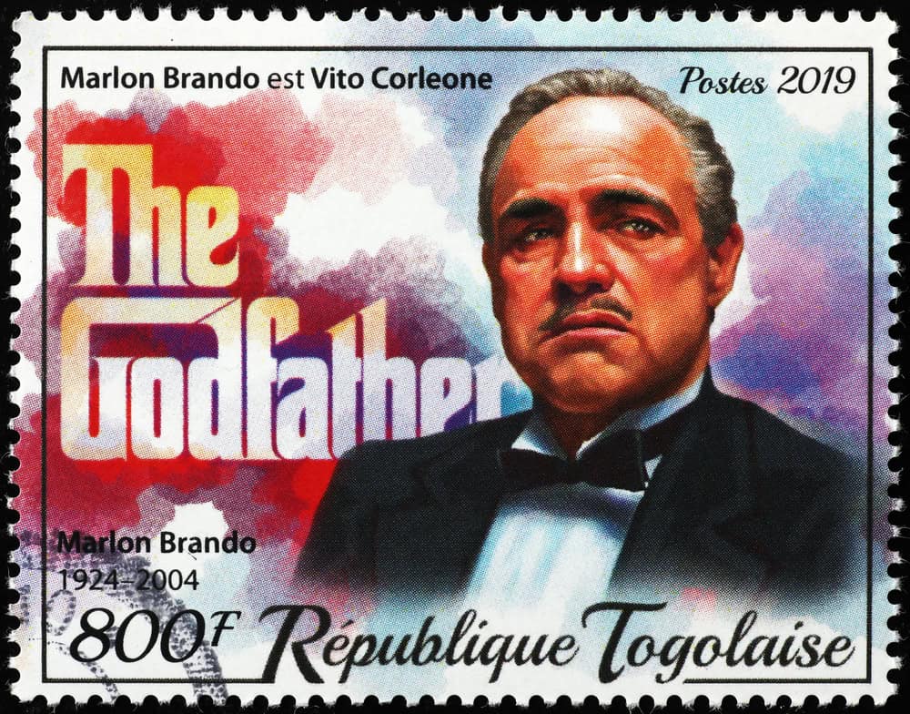 Marlon Brando on The Godfather vintage stamp