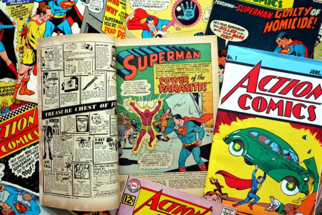 vintage comic book collection.