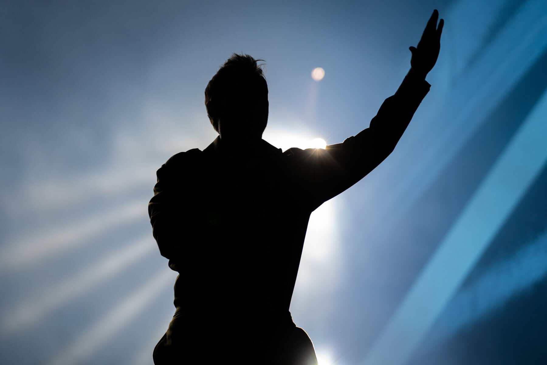 A man on stage.