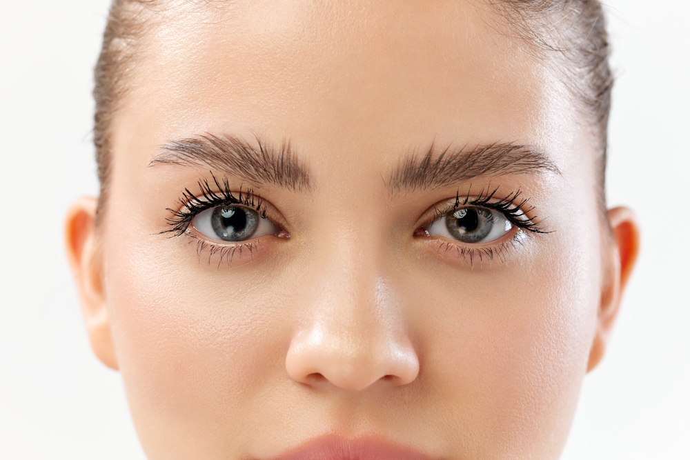 Beauty shot of a woman with clean barely there make up.