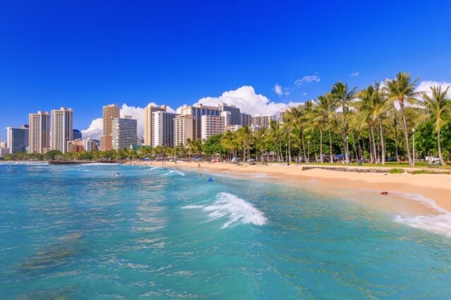Skyline Honolulu Hawaii.