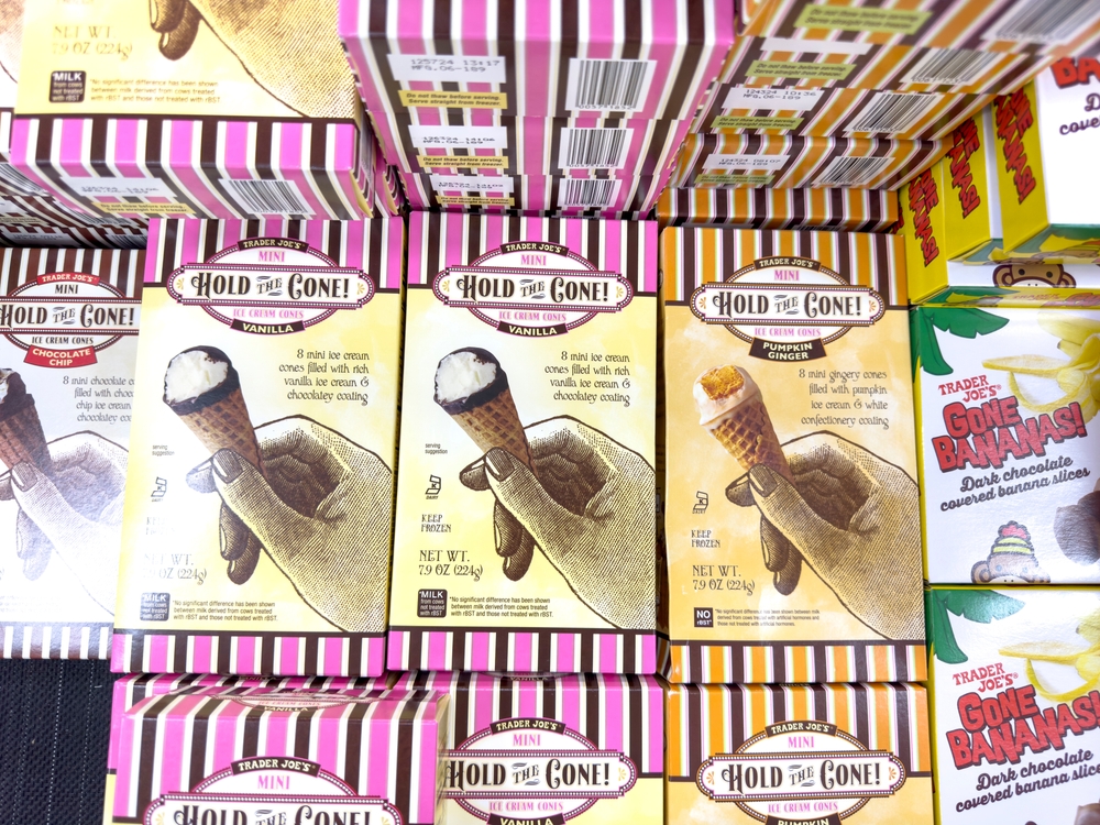 Trader Joes mini ice cream cones.