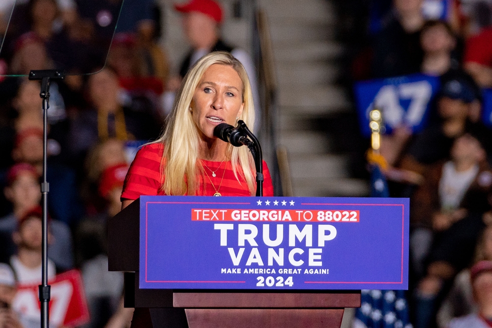 Marjorie Taylor Greene at Trump Vance Rally.