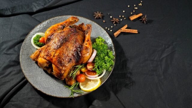 Served Roasted Chicken.
