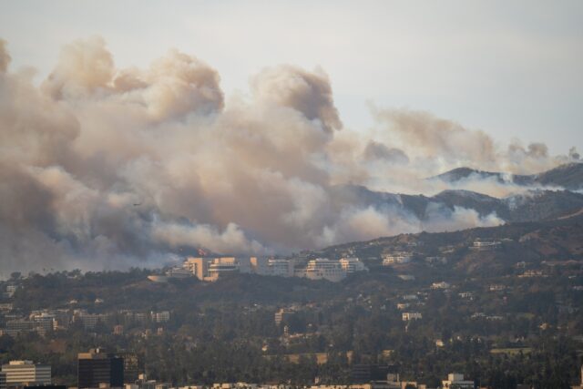 Wildfire in Pacific Palisades.
