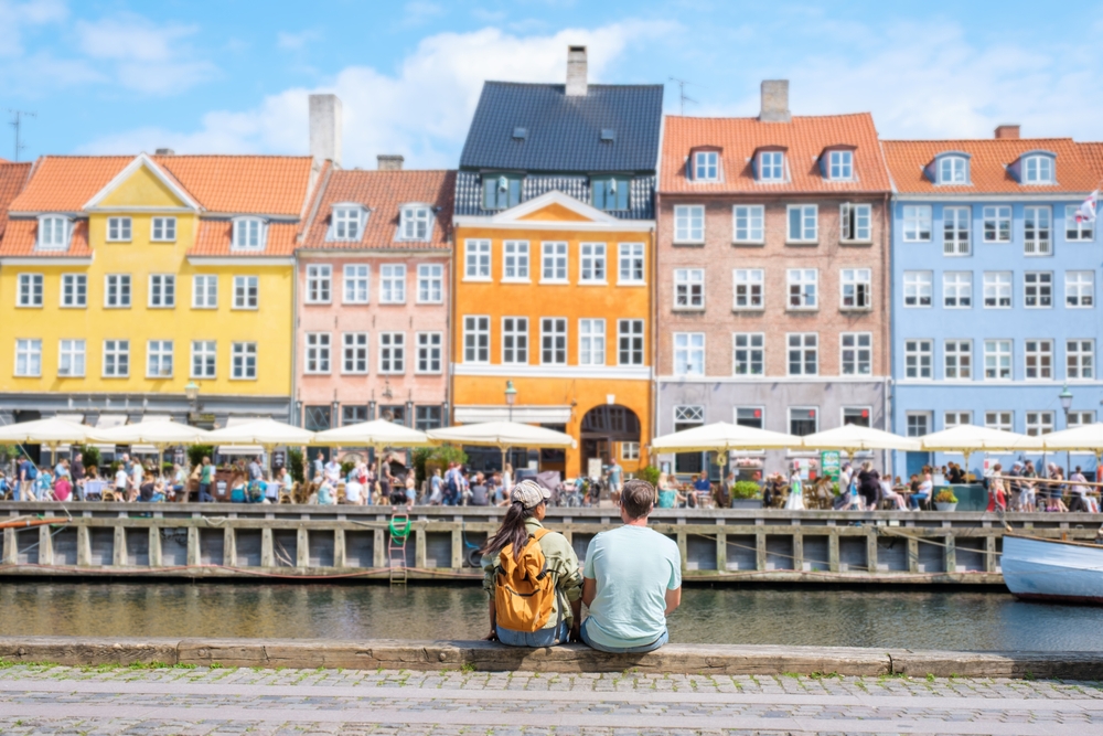 Couple enjoying the scenery Copenhagen, Denmark