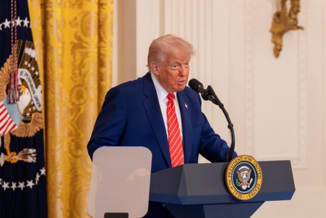 Washington Dc United State President Donald Trump speaks
