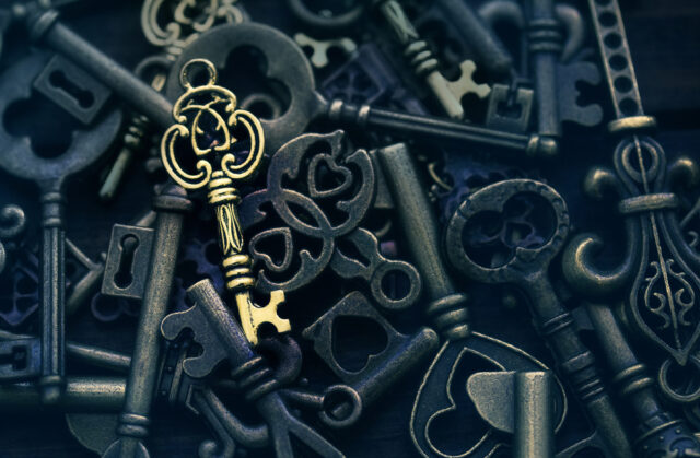 different vintage keys.