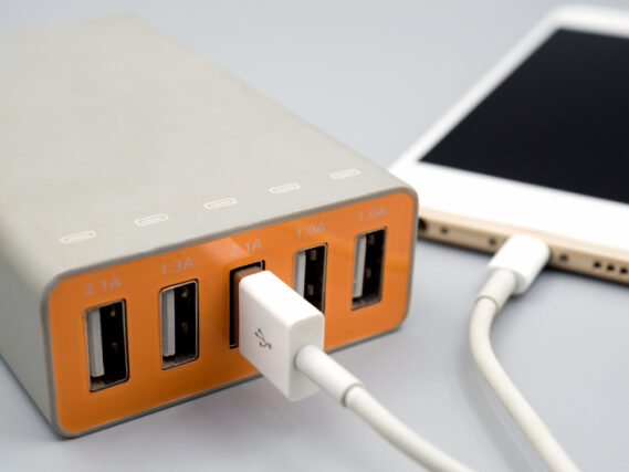 smartphone portable charger, with multiple USB ports